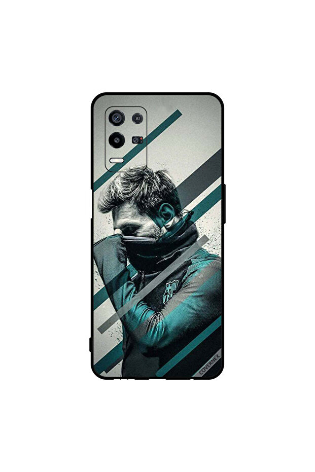 غطاء حماية لهاتف Oppo K9x وجه ميسي المخفي