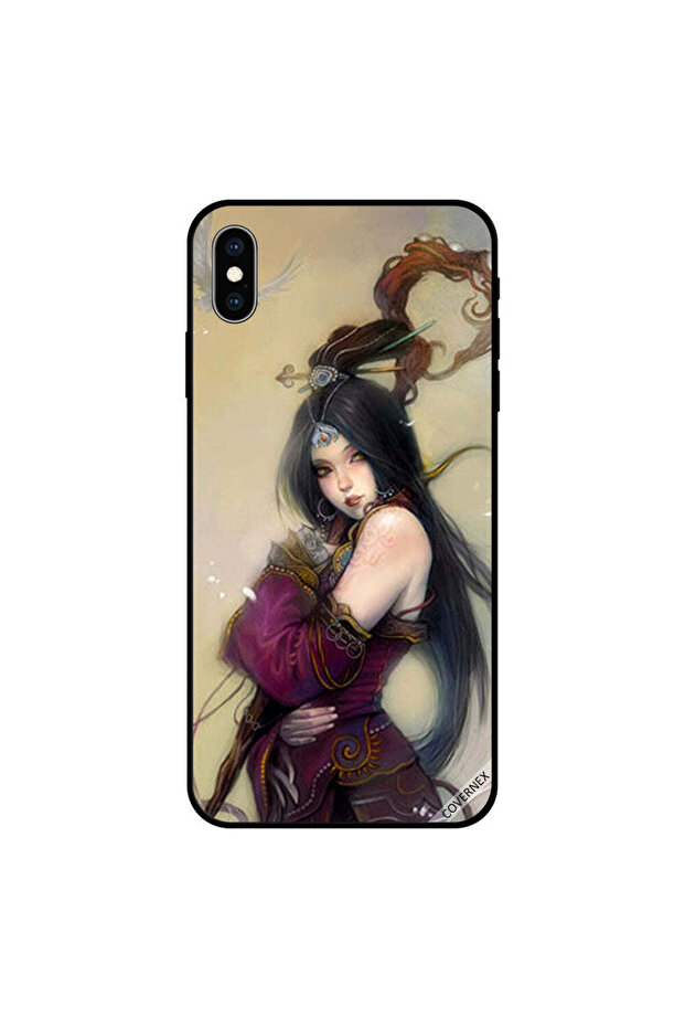غطاء حماية iPhone X بتصميم رسمة الأميرة