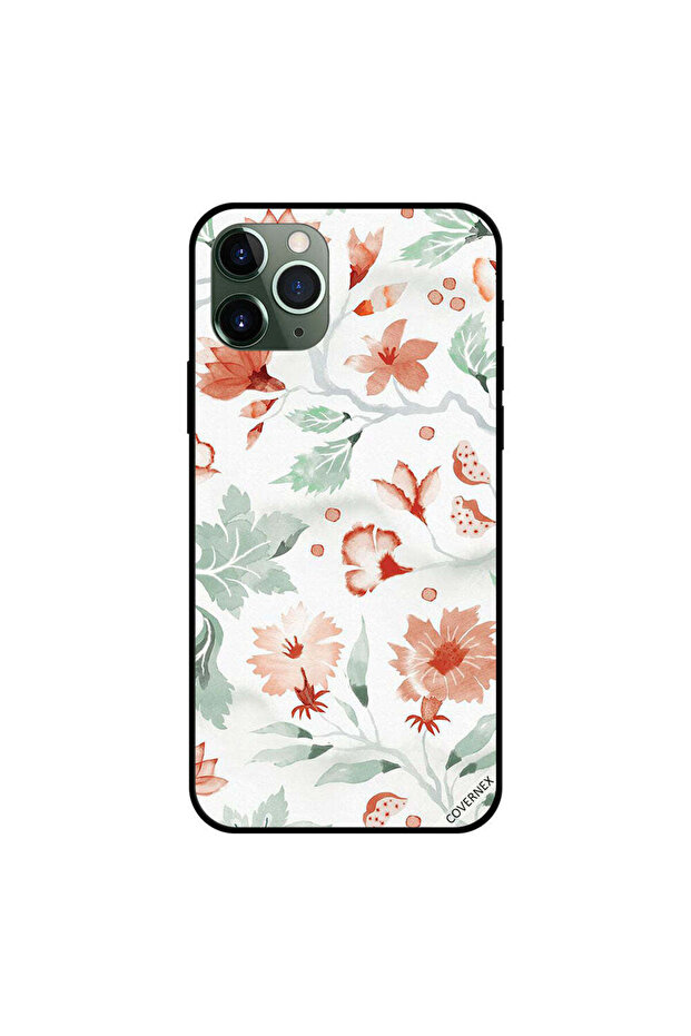 غطاء حماية لجهاز iPhone 11 Pro Max بنقشة زهور ملونة