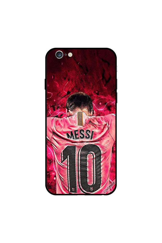 غطاء حماية لهاتف iPhone 6s ميسي باللون الوردي