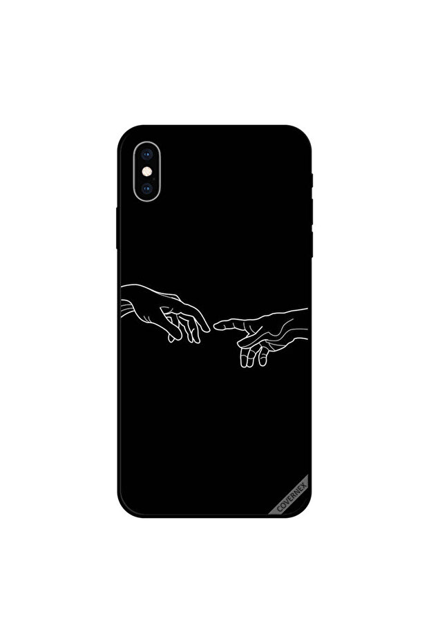 غطاء حماية iPhone X برسومات لمس الأصابع