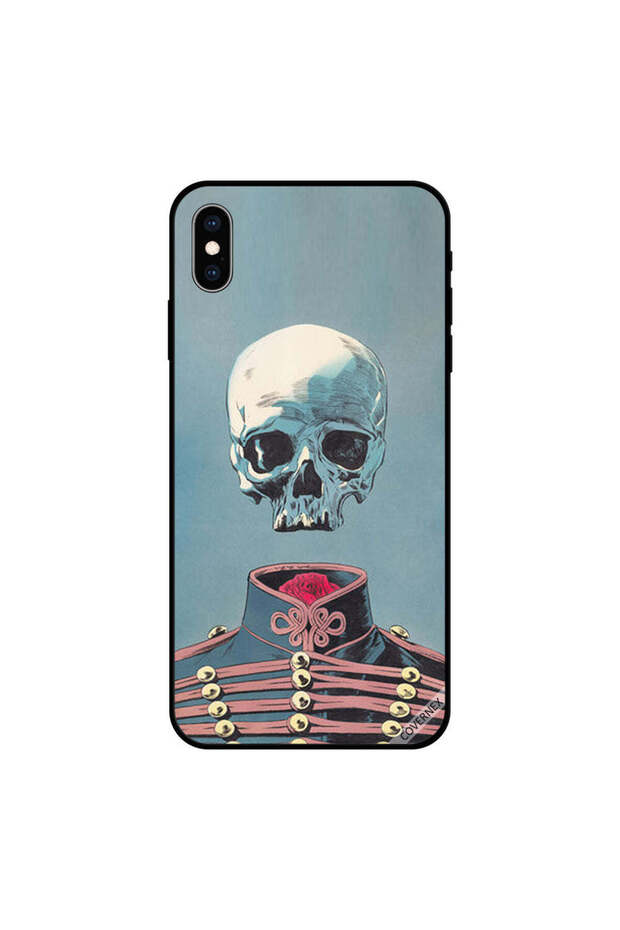 غطاء حماية لهاتف iPhone X بتصميم جمجمة طائرة