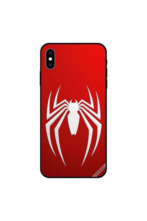 iPhone X Case Cover Spider Red Background