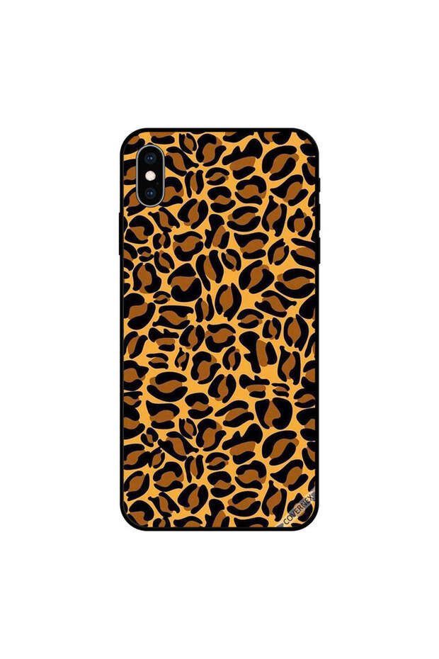 غطاء حماية iPhone X بنقشة جلد النمر - 1