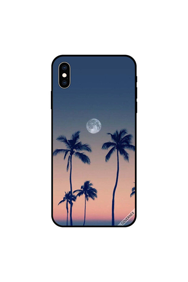 غطاء حماية iPhone X القمر في المساء