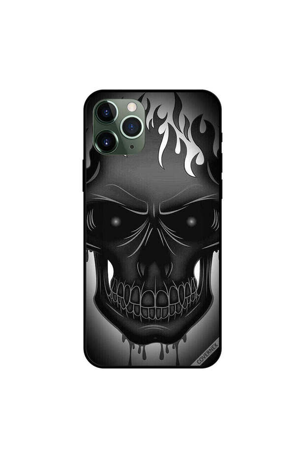 غطاء حماية لهاتف iPhone 11 Pro بتصميم جمجمة