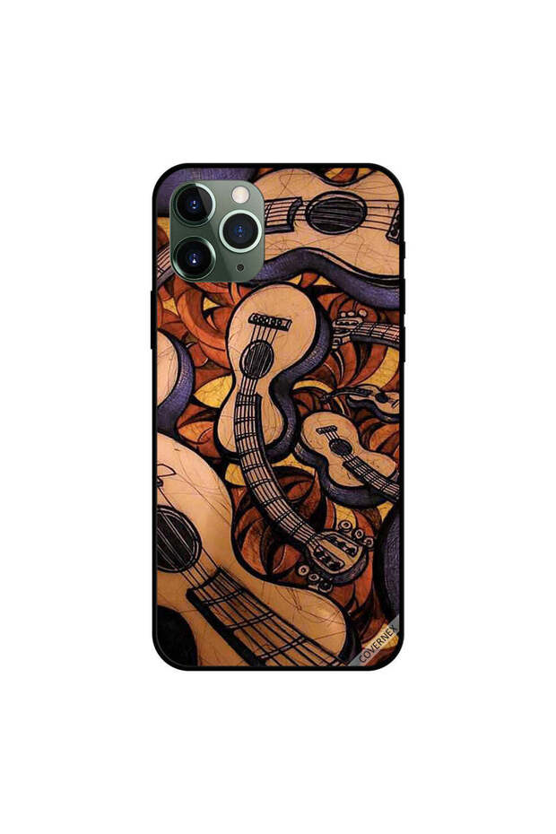 غطاء حماية لجهاز iPhone 11 Pro Max بنقشة جيتار