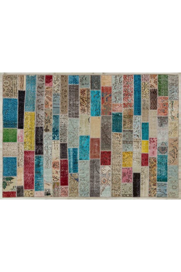 Doğal El Dokuma Patchwork Halı