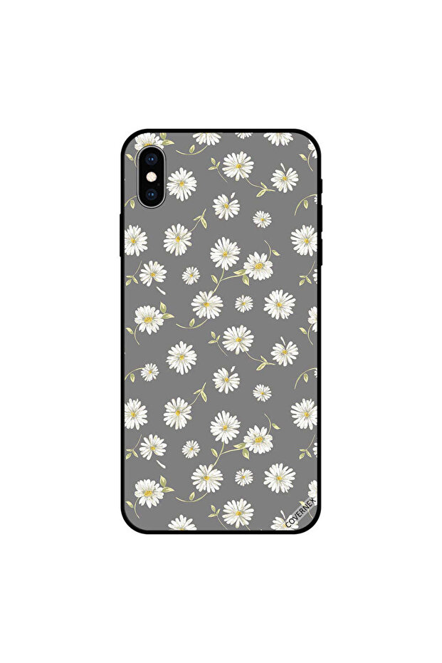 غطاء حماية لجهاز iPhone XS MAX بنقشة زهور بيضاء صغيرة