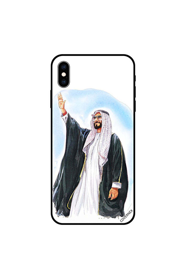غطاء حماية لجهاز iPhone X - رسمة زايد رايز - يده