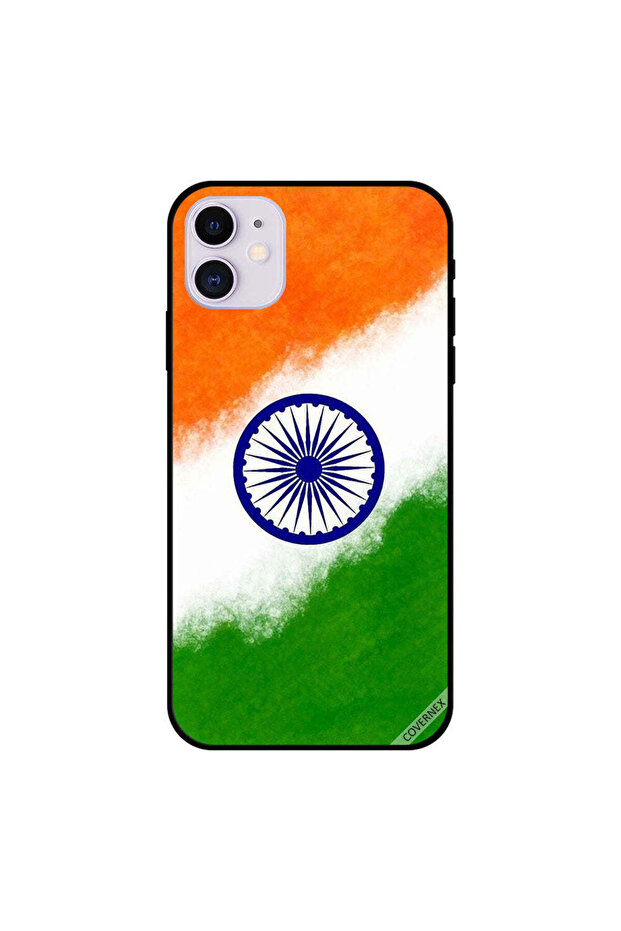 غطاء حماية لجهاز iPhone 11 بألوان علم الهند