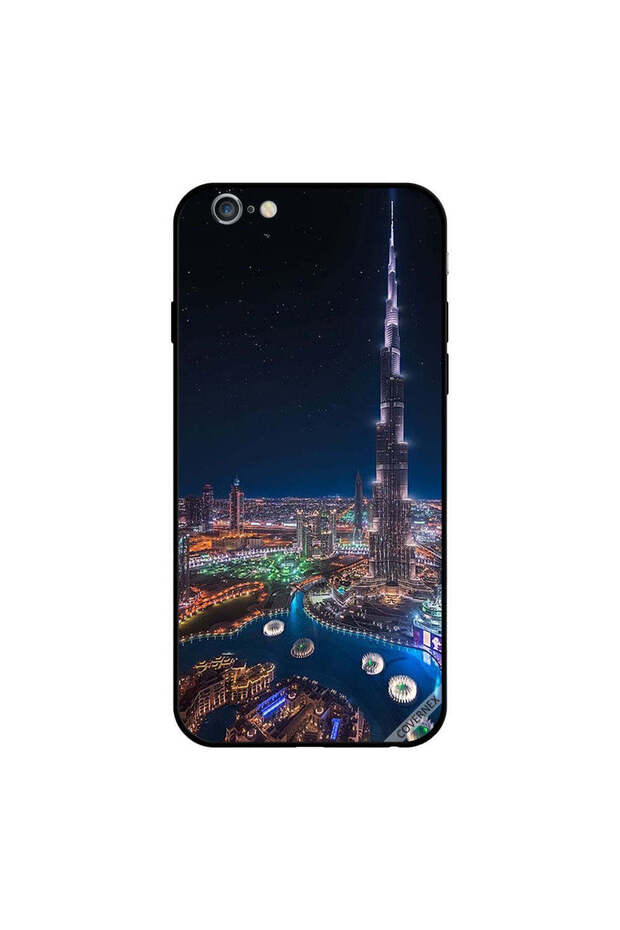 غطاء حماية لجهاز iPhone 6s بمنظر ليلي لوسط المدينة