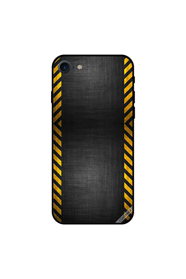غطاء حماية لجهاز iPhone 7 بنقشة خطوط الطرق الصفراء