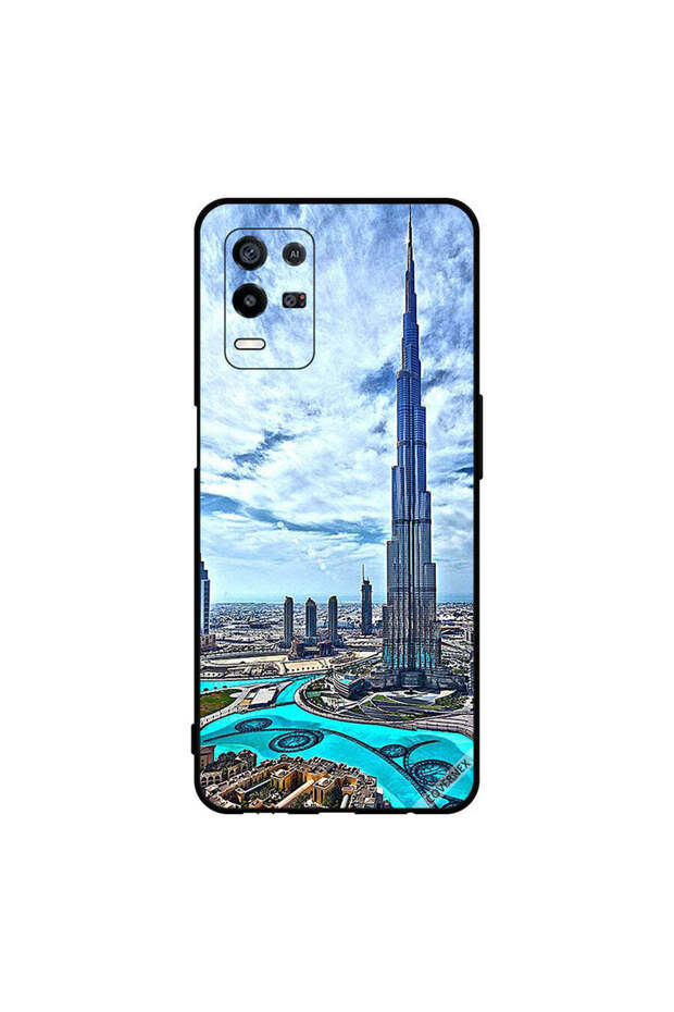 غطاء حماية لهاتف Oppo K9x برج خليفة - غيوم تلامس السحاب