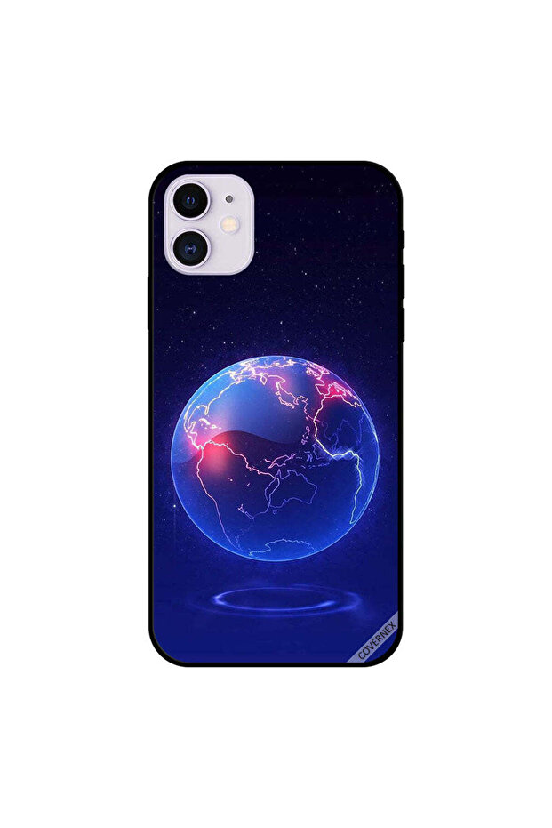 غطاء حماية لجهاز iPhone 11 بنقشة زرقاء كروية