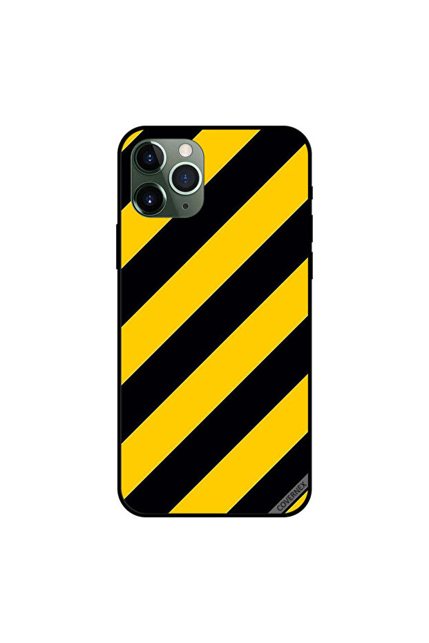 غطاء حماية لجهاز iPhone 11 Pro Max بنمط شرائط قيد الإنشاء - 1