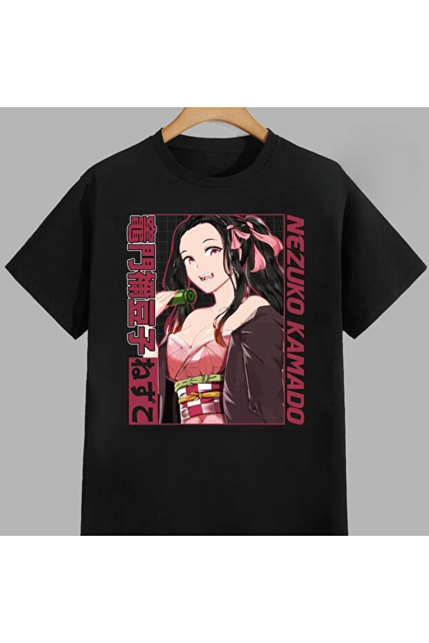 Anime Patterned Unisex Men's T-Shirt Kamado Nezuko Demon Slayer