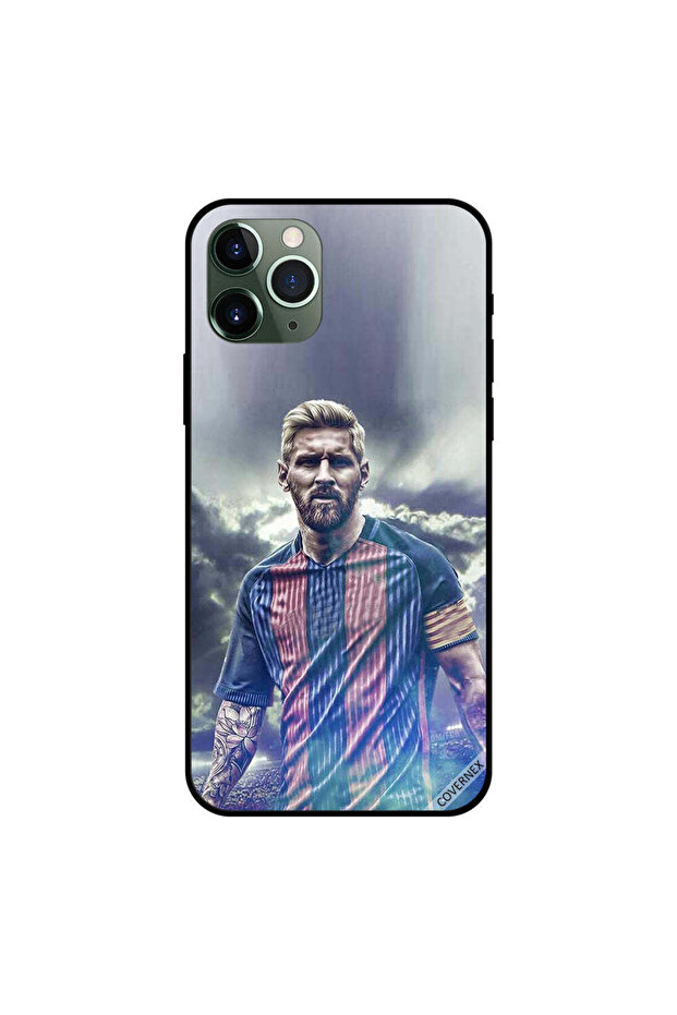 غطاء حماية لهاتف iPhone 11 Pro Max بصورة ميسي متدرجة