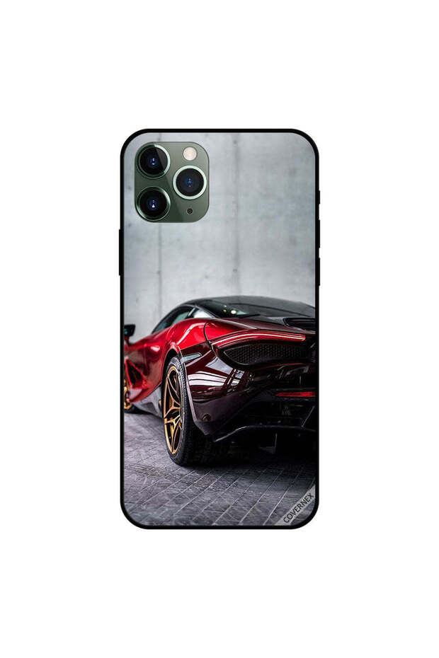 غطاء حماية لجهاز iPhone 11 Pro باللون الأحمر الداكن