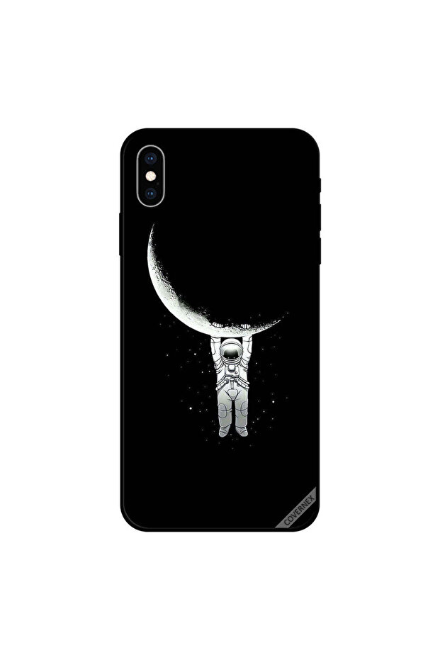 غطاء حماية لجهاز iPhone X معلق على القمر