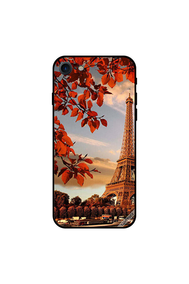 غطاء حماية لجهاز iPhone 8 بنقشة Autumn Bunch وEffiel Tower