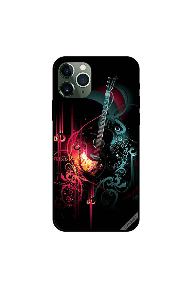 غطاء حماية لجهاز iPhone 11 Pro Max بتصميم جيتار موسيقي