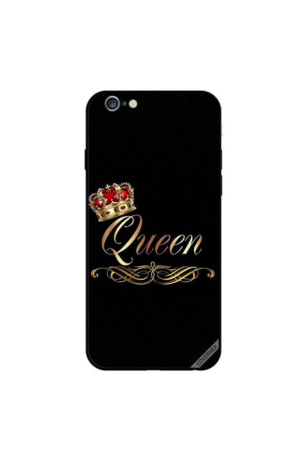غطاء حماية لجهاز iPhone 6 باللون الأسود Queen BG