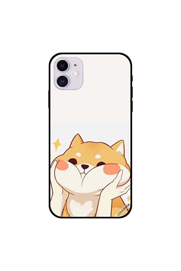 غطاء حماية لجهاز iPhone 11 بتصميم قطة محبة أثناء حملها من الشيكات
