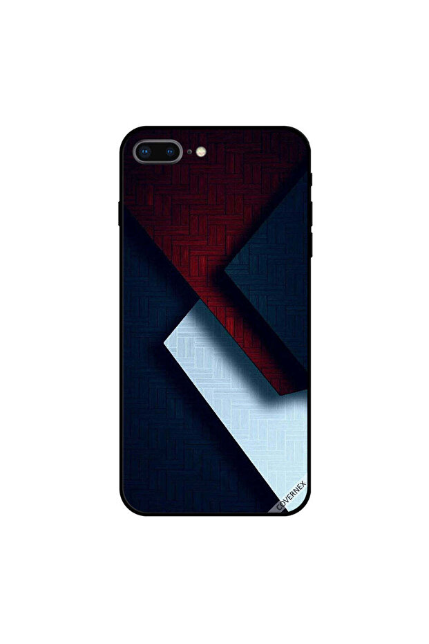 غطاء حماية لجهاز iPhone 7 Plus متعدد الألوان بنمط متداخل - 1