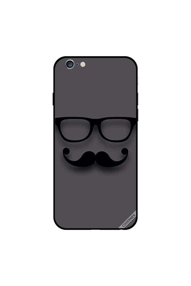 غطاء حماية لجهاز iPhone 6s Plus زجاجي أسود وشارب