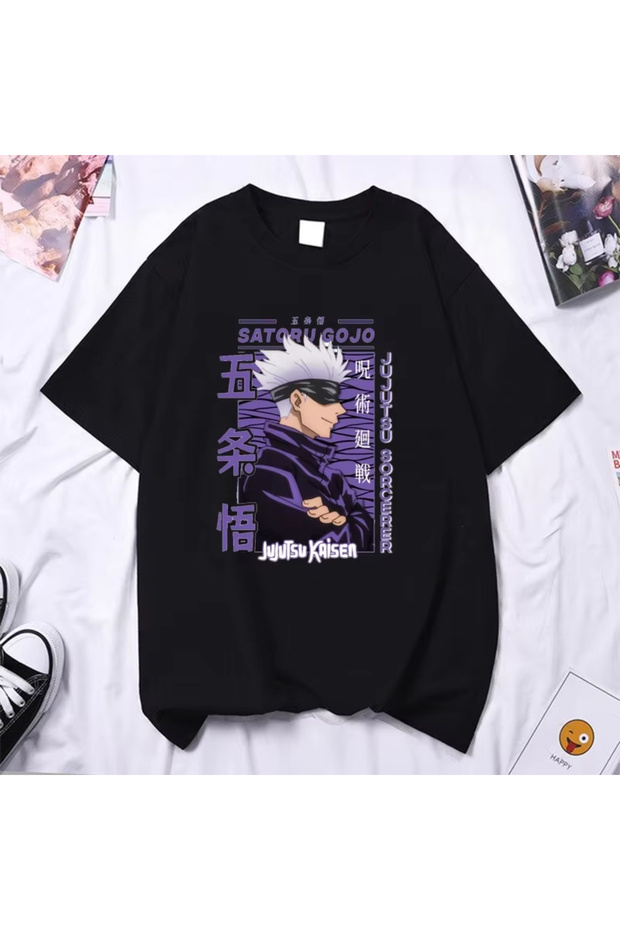 Anime Patterned Unisex Men's T-Shirt Jujutsu Line Gojo Satoru
