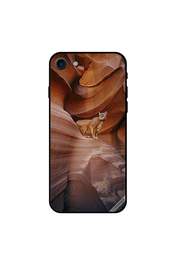 غطاء حماية لجهاز iPhone 7 بطبعة جلد النمر