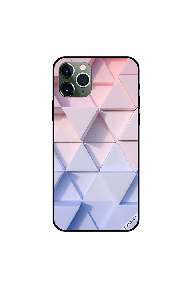 غطاء حماية لجهاز iPhone 11 Pro بنمط أشكال مثلثة - 1