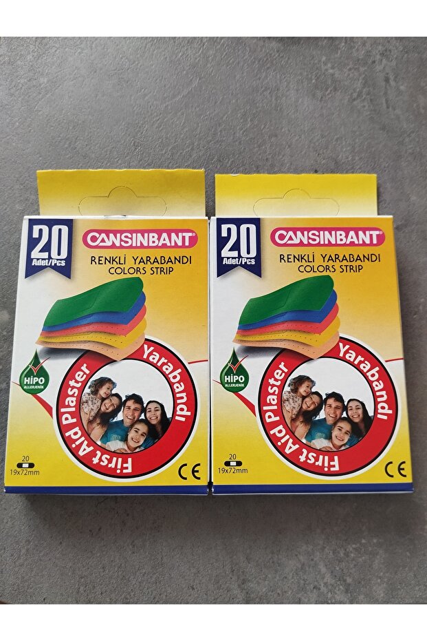 Renkli yarabandı 20 adet kutu içerisinde - 1