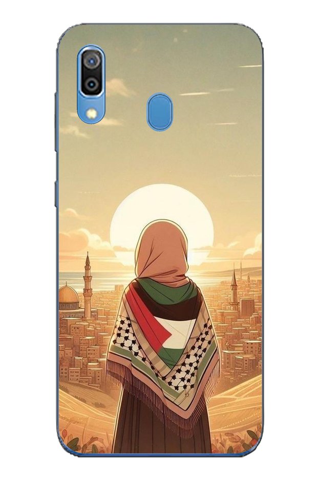 Samsung Galaxy A20 / A30 Compatible Filistine Freedom Girl Transparent Silicone Case