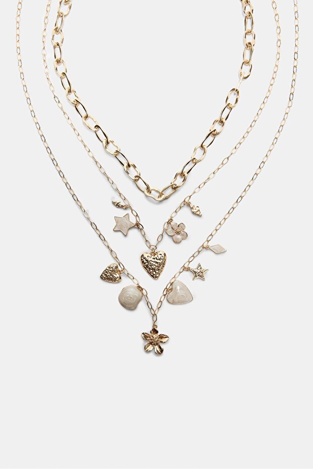 3'lü Çoklu Tılsım Emaye Kolye Seti - 1