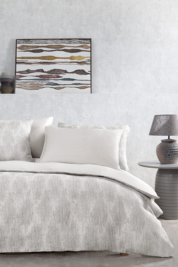 Summer Charme Shiva Double Satin Duvet Cover Set - Mink