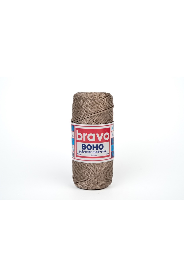 Boho Polyester Makrome İplik 1,5 Mm 100 Gr 150 Metre No: 3 mm (Renk Kodu:40) Vizon - 2