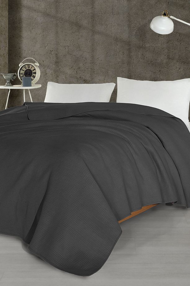 Pan Dora Çok Amaçlı Yatak Örtüsü Tek Kişilik (160X220 CM) Antrasit - 3
