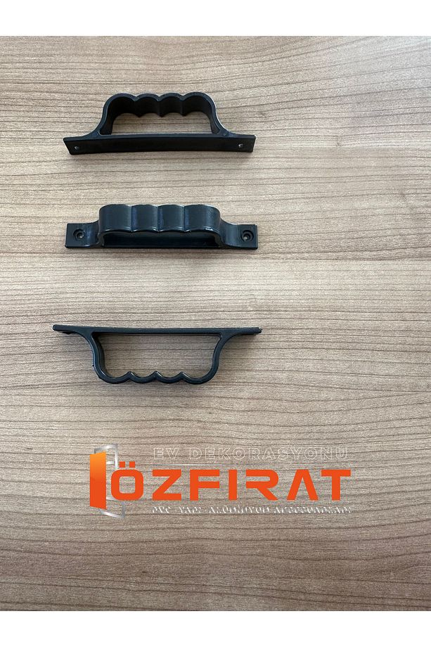 Pimapen PVC Pencere Kapı Sineklik Kolu Antrasit Plastik D Tutamağı D Kol 3 Adet - 2