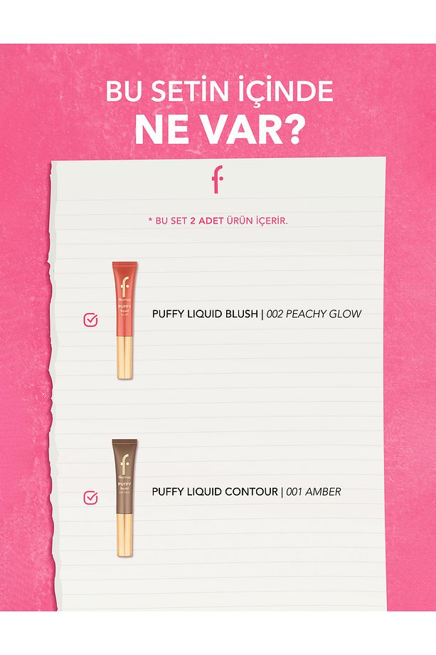 Puffy Sünger Aplikatörlü 2'li Likit Kontür & Allık Seti - 2