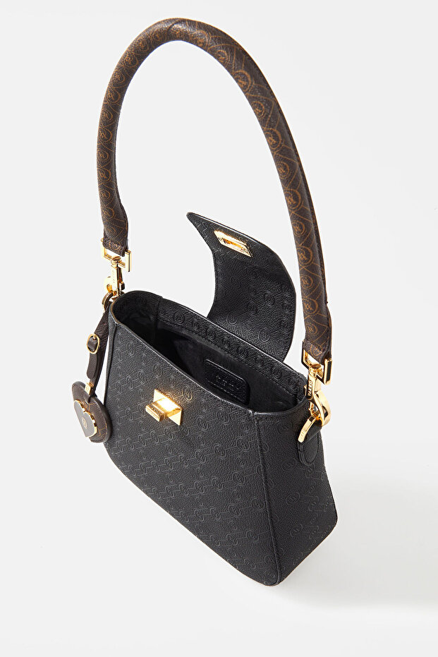 SİYAH MONOGRAM ÇANTA - 6