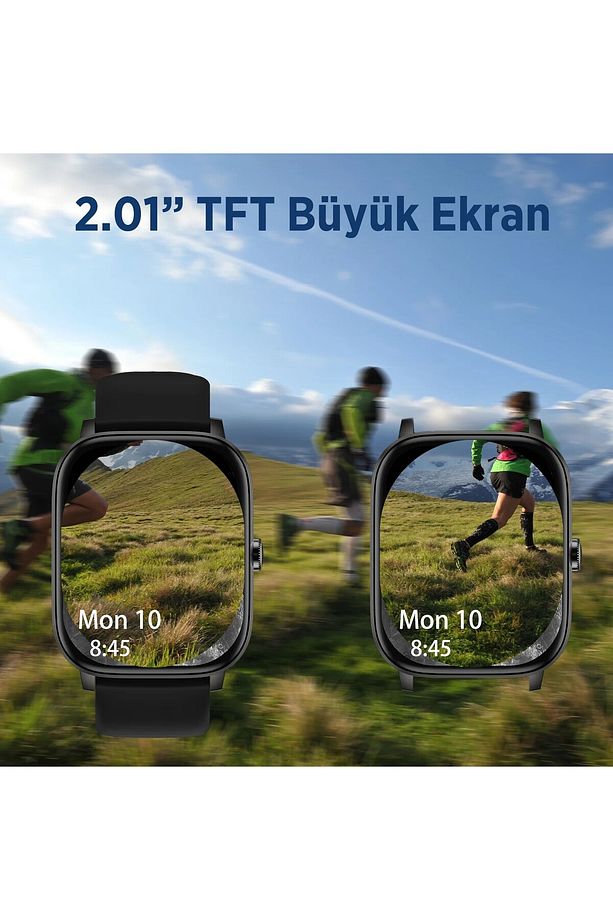 Sw03 2.01 Inç Tft Geniş Ekran Bluetooth Telefon Görüşme Ip67 Suya Dayanıklı Spor Ve Sağlık Takip - 8