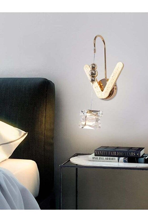 مصباح حائط LED حديث 7715-W - إضاءة حائطية 20 واط مع 3 أوضاع إضاءة - شمعدان حائطي أكريليك أنيق