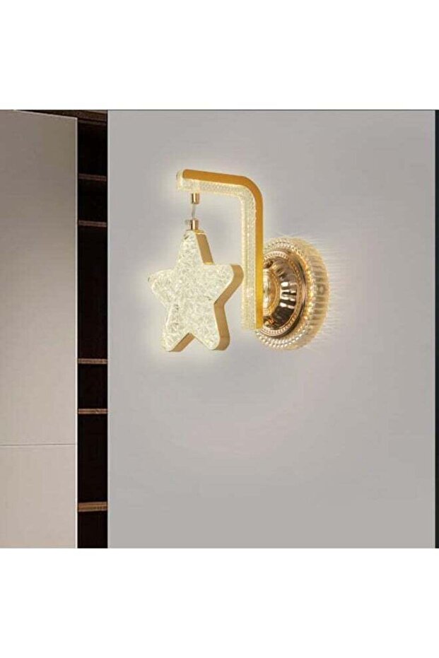 مصباح حائط LED ذهبي فاخر 7472-W قابل للتعتيم بتصميم أنيق