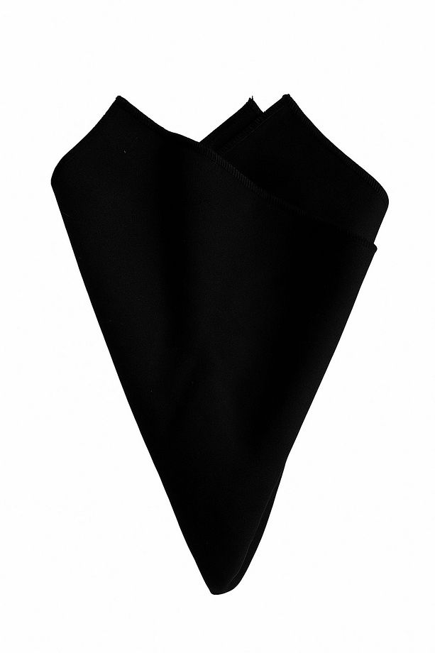 6 adet siyah kadife dokulu kumaş peçete - overloklu peçete - organizasyon peçetesi - 35X35 - 3