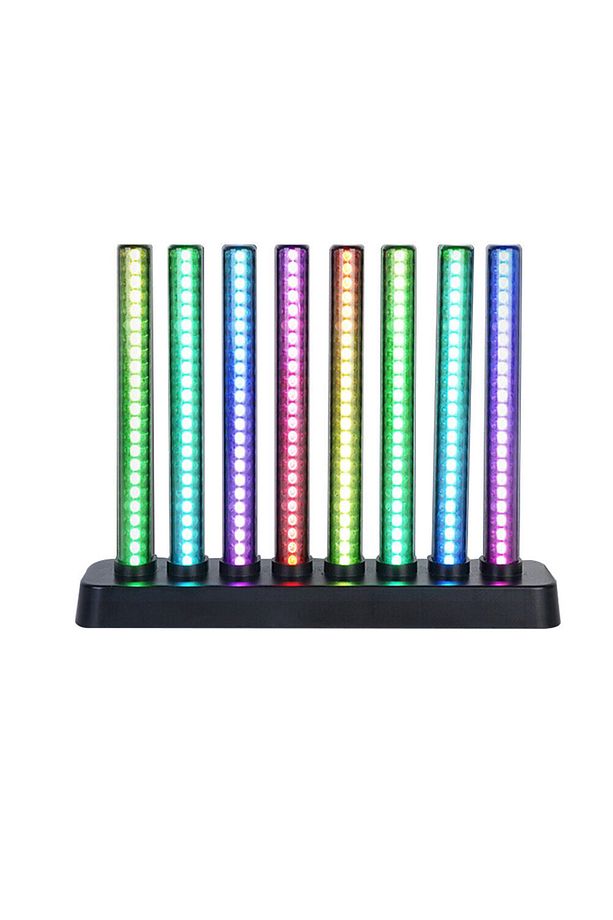 Kumandalı Rgb LED Çubuk Sese ve Müziğe Duyarlı Ambiyanslı Ekolayzer Taşınabilir Stick Siyah Kasa - 5