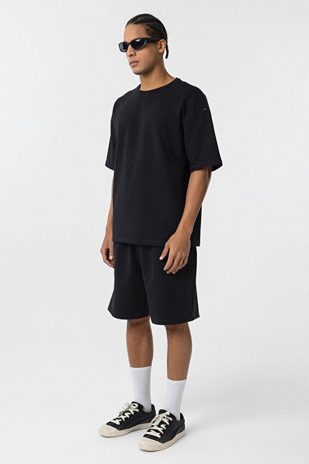 Basic Oversize Shorts Set Black - 3