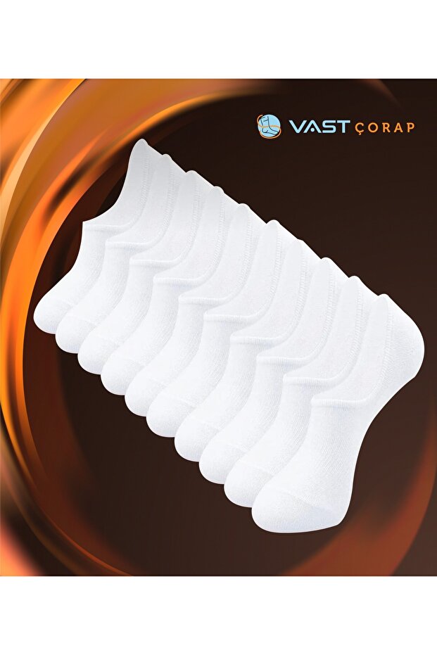 10 Pairs Cotton Invisible Sneaker Socks White - Men's and Women's Ankle Socks