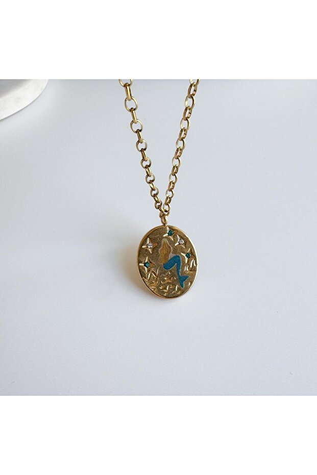 Çelik Deniz Kızı Kolye - 1